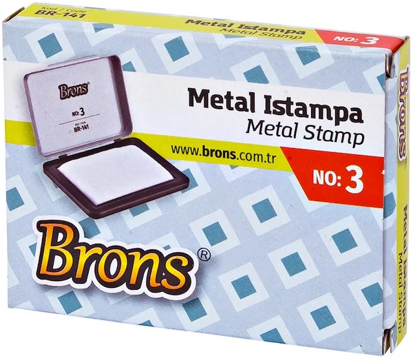 BRONS ISTAMPA NO:3 METAL 6x8 CM BR-141