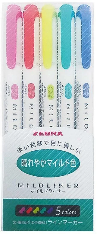 ZEBRA FOSFORLU KALEM MILDLINER SET 5C-HC MILD 5C HC