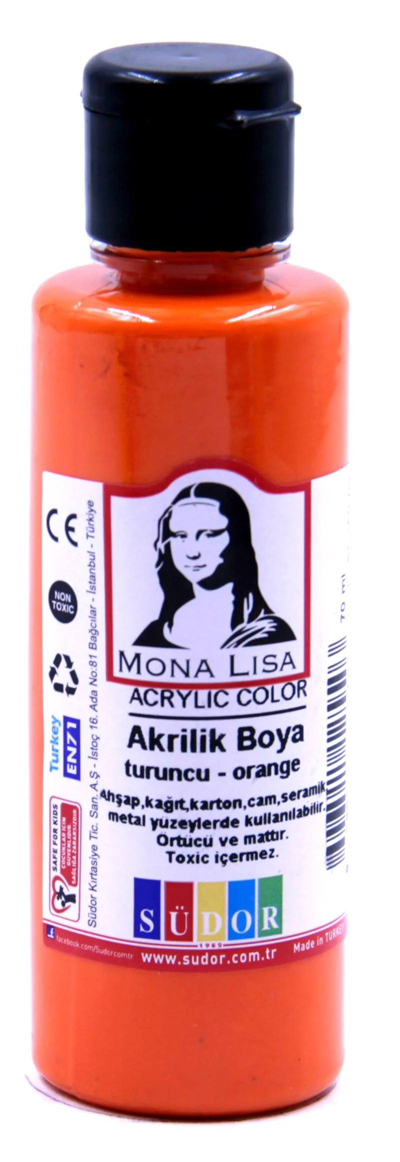 SÜDOR AKRİLİK BOYA 70 ML TURUNCU SD150-02