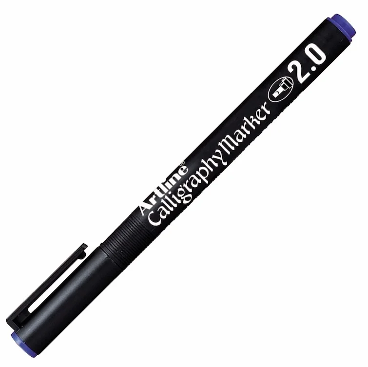 ARTLINE KALİGRAFİ KALEMİ CALLIGRAPHY MARKER PERMANENT 812 2.0 MAVİ A-EK-812 BLUE