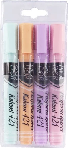 PICADOR FOSFORLU KALEM 421 PASTEL 4 LÜ SET KX087