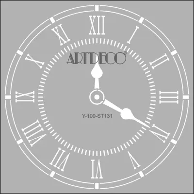 ARTDECO STENCIL 30x30 CM SAAT Y-100-ST131