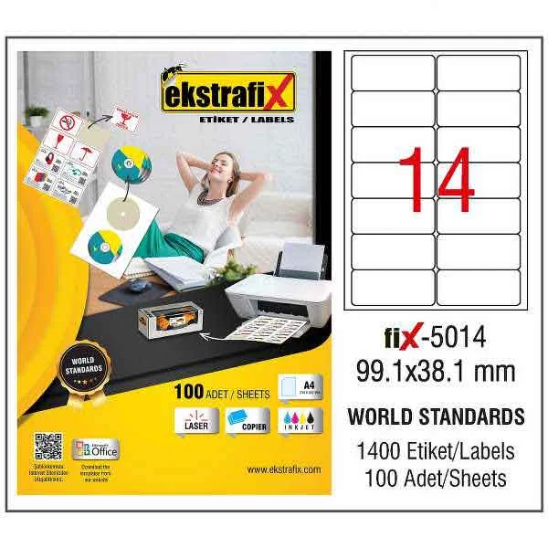 EKSTRAFİX LASER ETİKET 99.1x38.1 MM FİX-5014