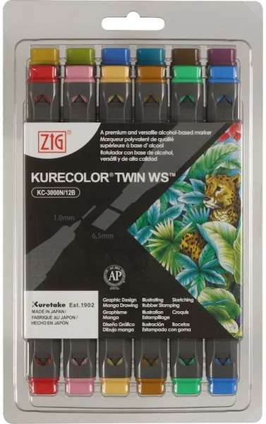 PASİF ZIG KURECOLOR TWIN S KC-3000/12B4 12 Lİ DULL COLORS