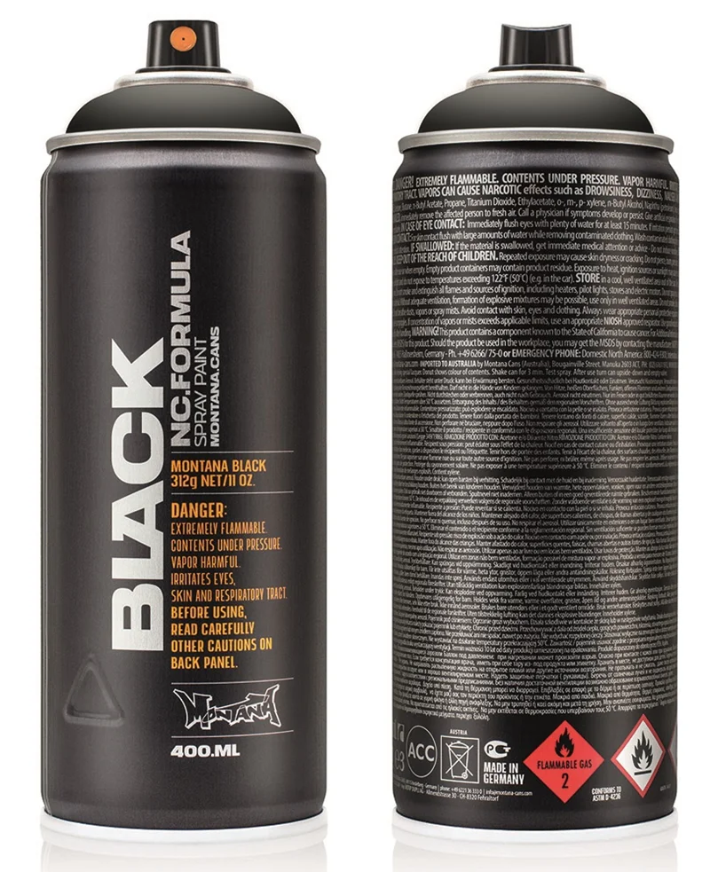MONTANA BLACK SPREY BOYA 400 ML BLACK BLK9001 MO-264368