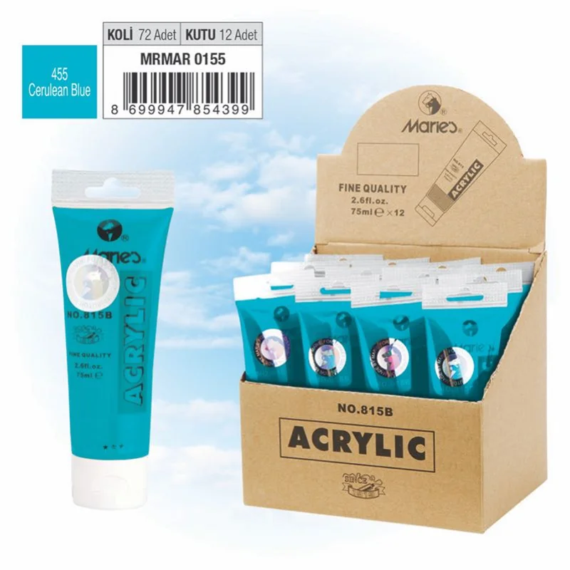 MARIES AKRİLİK BOYA 75 ML 815-455 CERULEAN BLUE