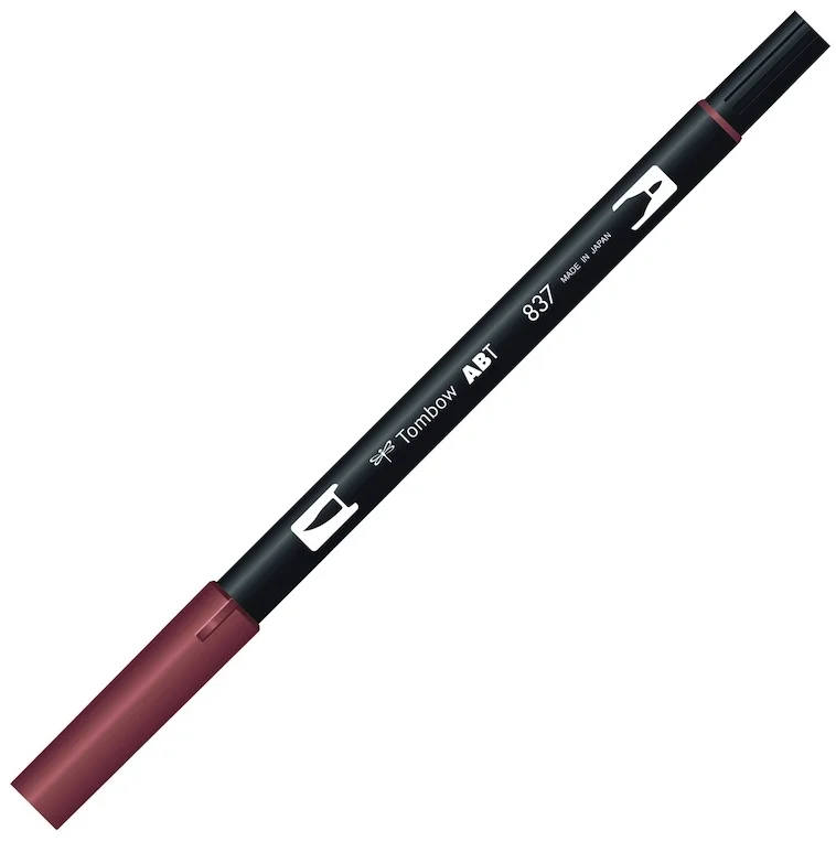 TOMBOW AB-T DUAL BRUSH PEN GRAFİK KALEMİ WINE RED (837) T-AB-T 837