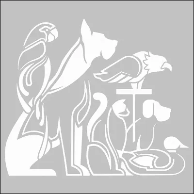 ARTDECO STENCIL 30x30 CM HAYVANLAR ALEMİ-1 Y-100-ST112