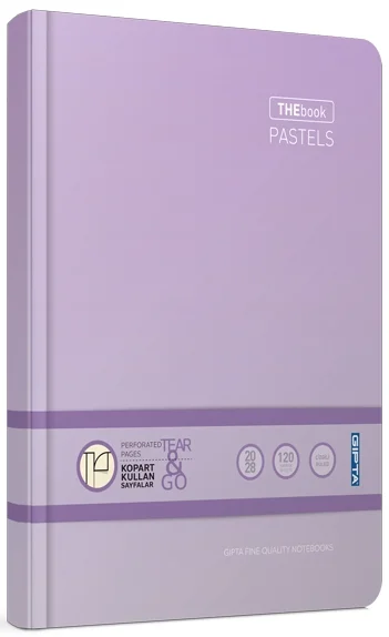 GIPTA DEFTER THEBOOK PASTELS 17x24 İPLİK DİKİŞLİ SERT KAPAK 120 YP. KARELİ 3310