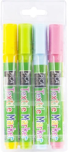 PICADOR TEKSTİL KALEMİ PERMANENT 450 4'LÜ PASTEL S/P/M/A.Y KX 105B