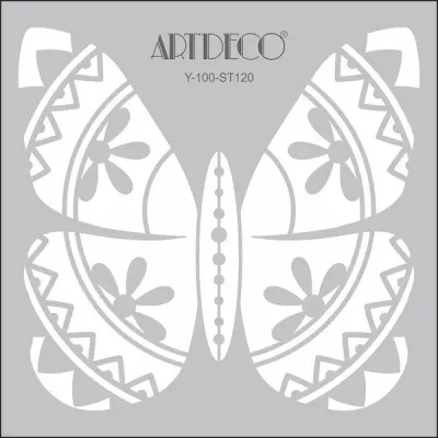 ARTDECO STENCIL 30x30 CM KELEBEK Y-100-ST120