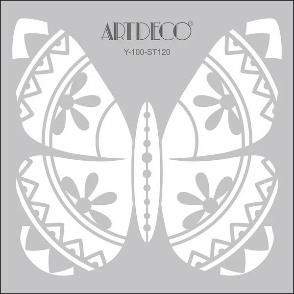 ARTDECO STENCIL 30x30 CM KELEBEK Y-100-ST120