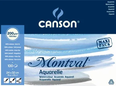 CANSON SULU BOYA BLOĞU MONTVAL 24x32 200 GR 100 SF 200807353