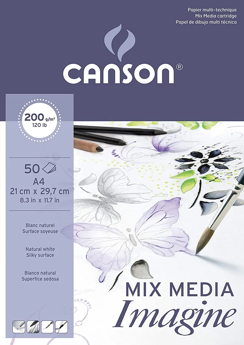 CANSON ÇİZİM BLOĞU IMAGINE A4 200 GR 50 SF 200006008