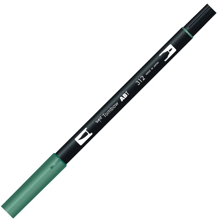 TOMBOW AB-T DUAL BRUSH PEN GRAFİK KALEMİ HOLLY GREEN (312) T-AB-T 312