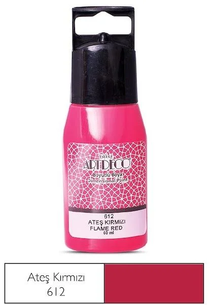 ARTDECO BOYUTLU BOYA 60 ML ATEŞ KIRMIZI Y-042C-612