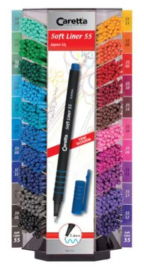 CARETTA KEÇELİ KALEM 55 SOFT LINER 400 LÜ STAND C-S-55-400DP