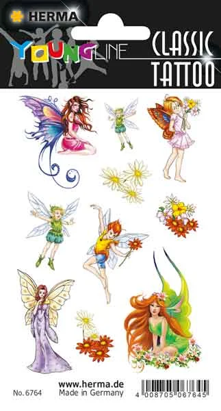HERMA ETİKET TATTOO YOUNG LINE RENKLİ SEVİMLİ PERİLER 6764