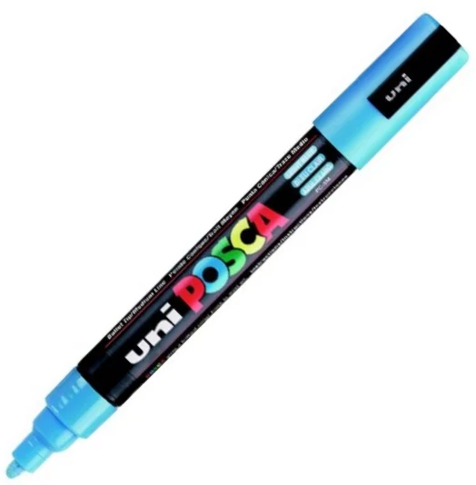 UNİ POSTER MARKÖRÜ POSCA PC-5M 1.8-2.5 AÇIK MAVİ