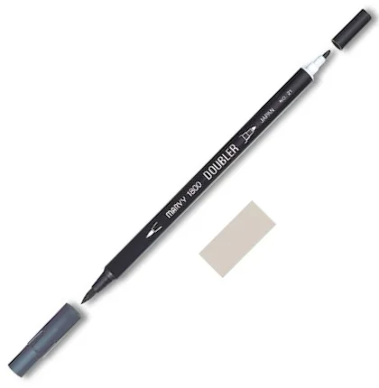MARVY FIRÇA KALEM BRUSH PEN ÇİFT UÇLU 1800-038 OYSTER GREY