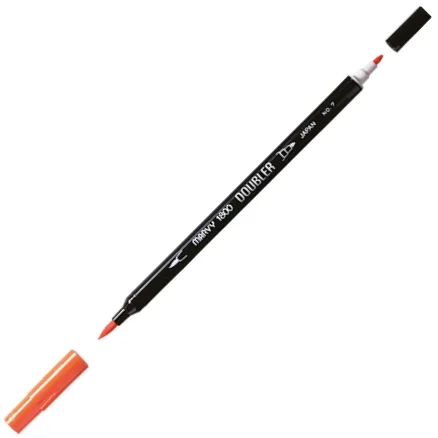 MARVY FIRÇA KALEM BRUSH PEN ÇİFT UÇLU 1800-007 ORANGE 1800-7
