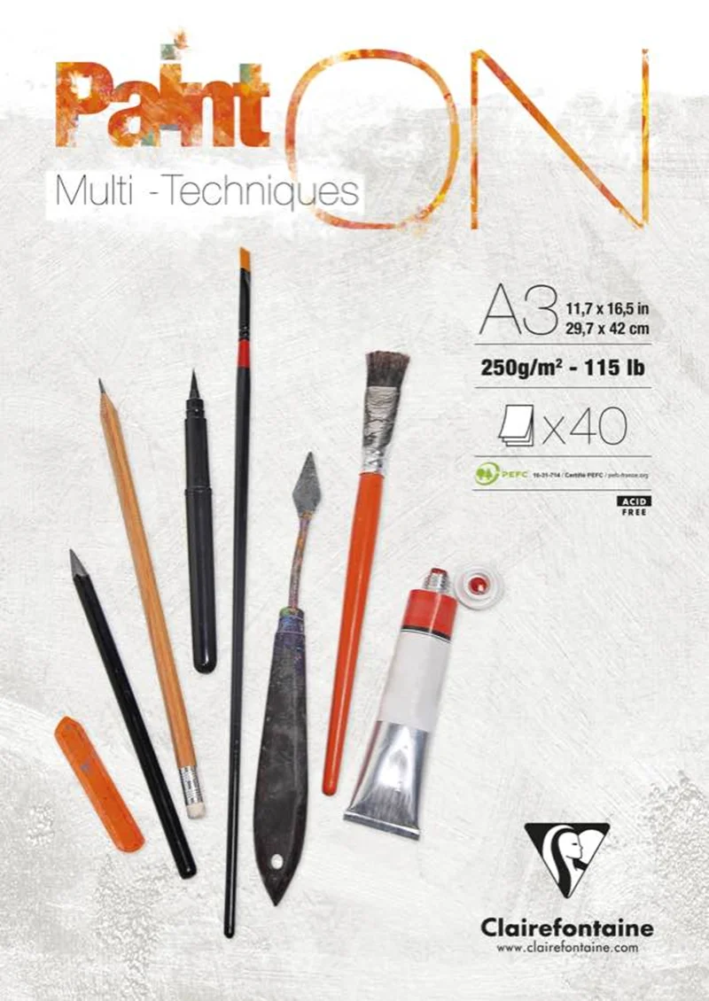 CLAIREFONTAINE ÇİZİM BLOĞU PAINT-ON WHITE A3 250 GR 40 YP PO96536