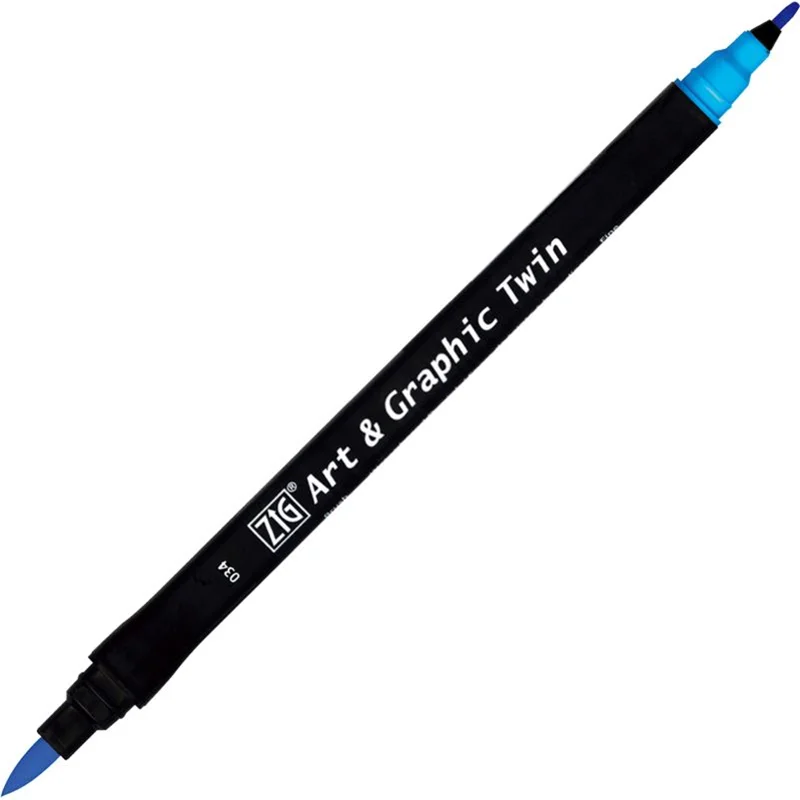 ZIG ART&amp;GRAPHIC TWIN TUT-80 034 COBALT BLUE