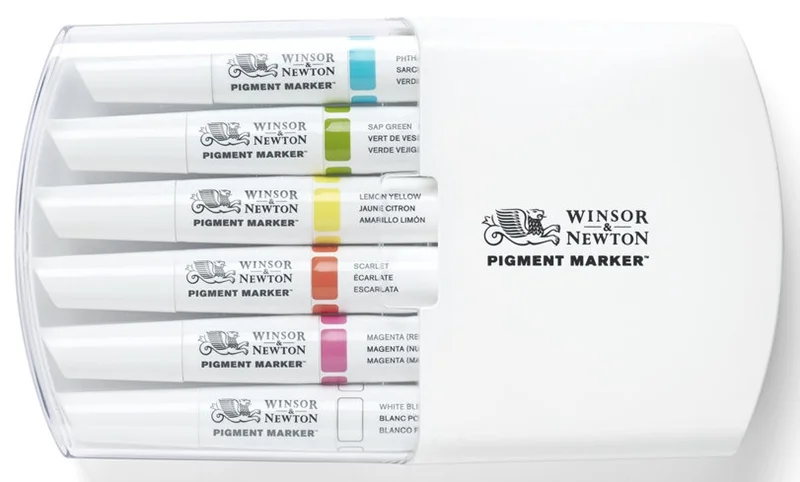 W&amp;N PIGMENT MARKER SET 6 RENK VIBRANT TONES (GÜÇLÜ TONLAR) WN-0290046