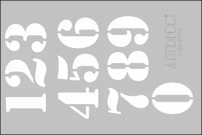 ARTDECO STENCIL A4 RAKAMLAR Y-100-ST212