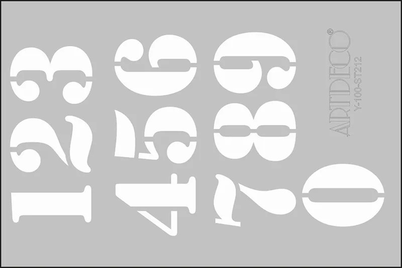 ARTDECO STENCIL A4 RAKAMLAR Y-100-ST212