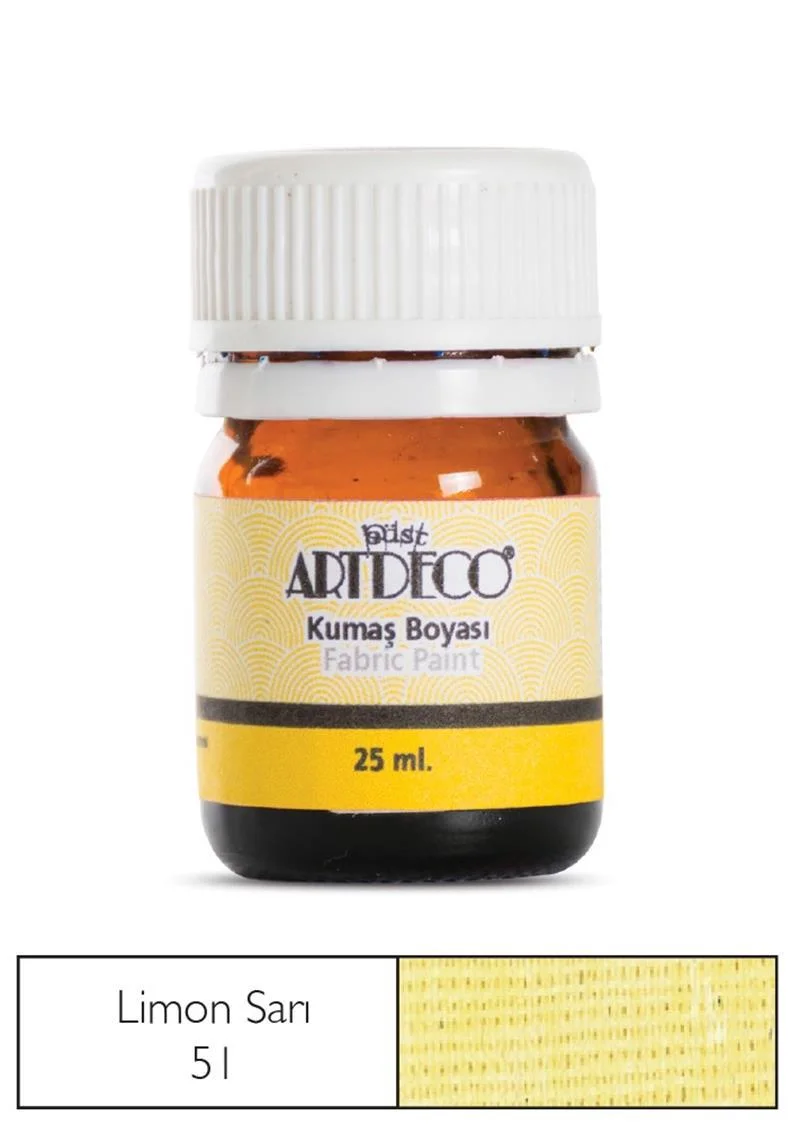 ARTDECO KUMAŞ BOYASI 25 ML LİMON SARISI Y-010A-51