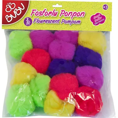 BU-BU PONPON FOSFORLU 2CM 100'LÜ KARMA BUBU-HS0002