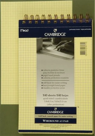 MEAD BLOKNOT CAMBRIDGE SPİRALLİ KARTON KAPAK A5 SARI 140 YP KARELİ M-243852
