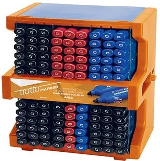 TRATTO PERMANENT MARKER KARIŞIK 108 Lİ STAND 896200
