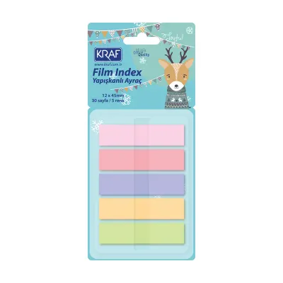 KRAF INDEX FILM (PP) 12x45MM POP-UP 5 RENK X 30 YP PASTEL 51248-2