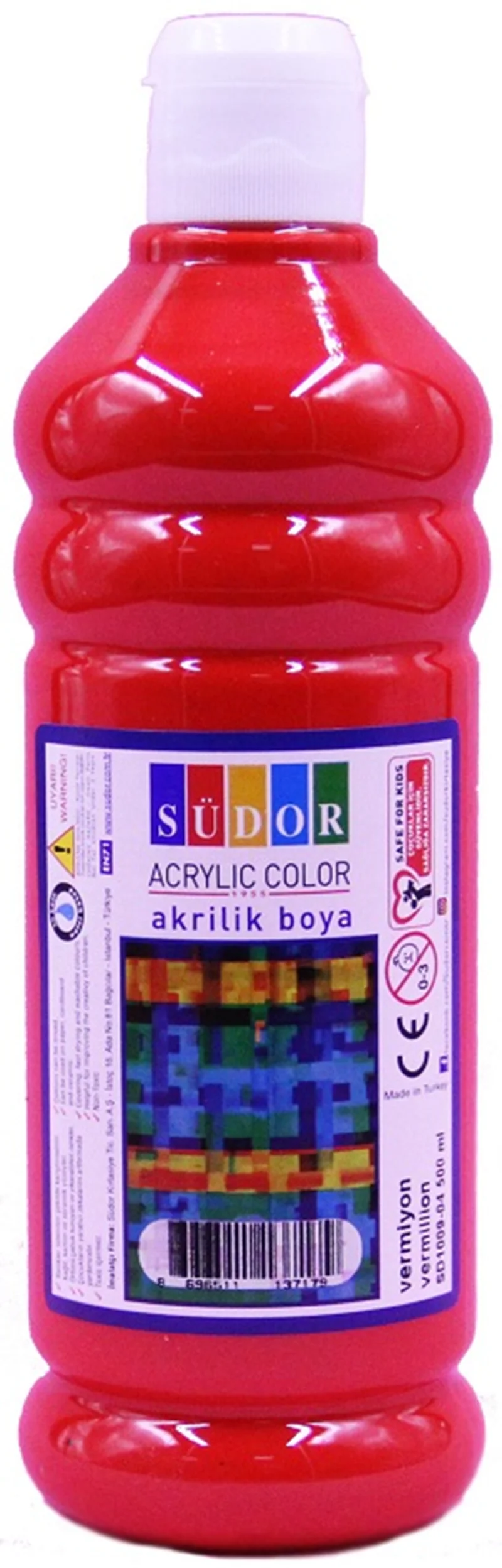 SÜDOR AKRİLİK BOYA 500 ML KIRMIZI SD1009-04