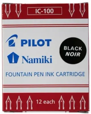 PILOT DOLMA KALEM  KARTUŞU CAPLESS SİYAH 12 Lİ IC-100-B