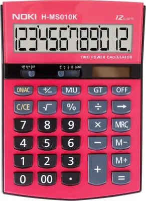 NOKİ HESAP MAKİNESİ 12 HANE H-MS010K KIRMIZI