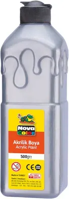 NOVA COLOR AKRİLİK BOYA 500 GR GÜMÜŞ NC-671