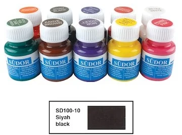 SÜDOR AKRİLİK BOYA 25 ML SİYAH SD100-10