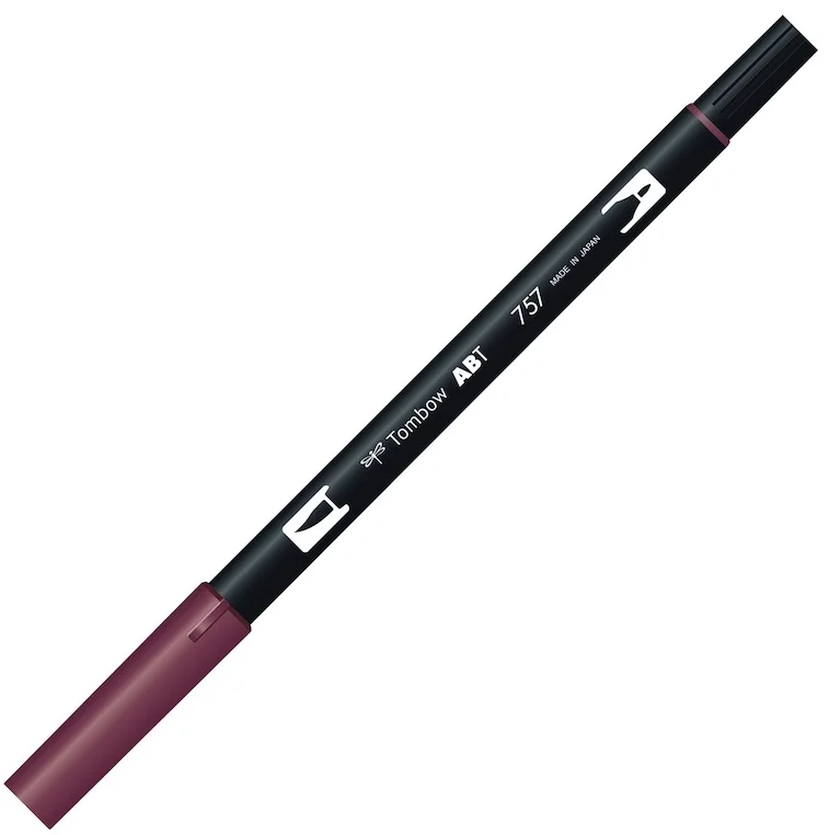 TOMBOW AB-T DUAL BRUSH PEN GRAFİK KALEMİ PORT RED (757) T-AB-T 757