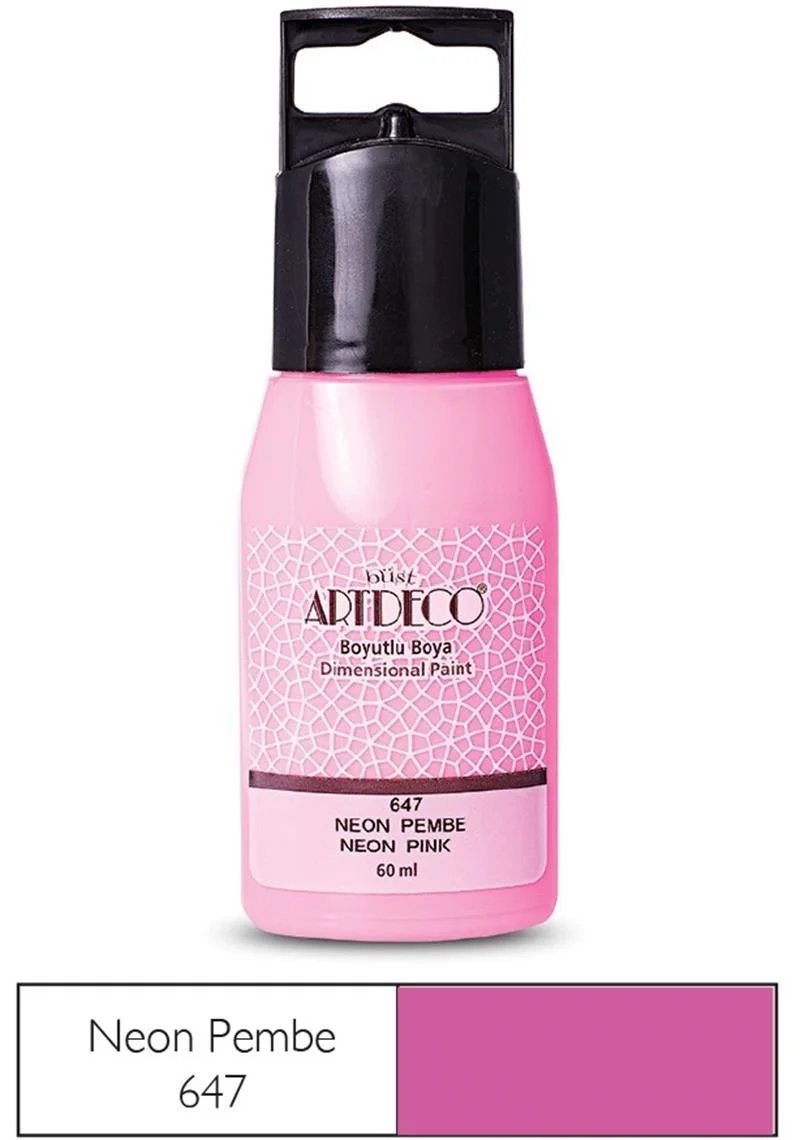 ARTDECO BOYUTLU BOYA NEON 60 ML PEMBE Y-042C-647