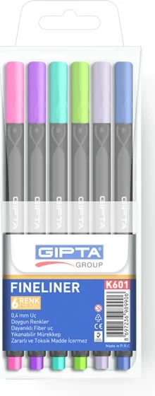 GIPTA FINELINER 0,4 MM 6 RENK PVC K601