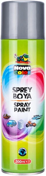 NOVA COLOR SPREY BOYA 200 ML GÜMÜŞ NC-812