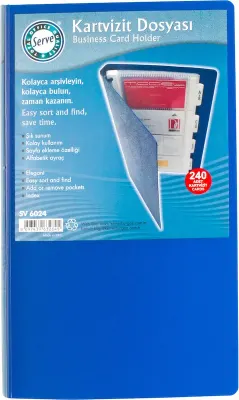 SERVE KARTVİZİT ALBÜMÜ 240 KRAL MAVİ SV-6024-MAV