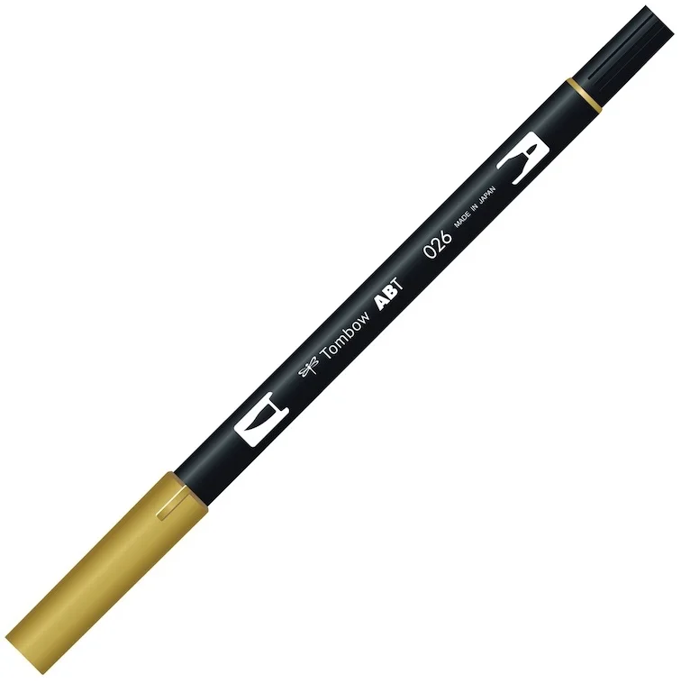 TOMBOW AB-T DUAL BRUSH PEN GRAFİK KALEMİ YELLOW GOLD (026) T-AB-T 026
