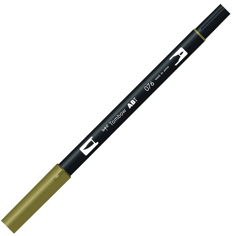 TOMBOW AB-T DUAL BRUSH PEN GRAFİK KALEMİ GREEN OCHRE (076) T-AB-T 076