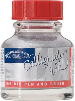 W&amp;N KALİGRAFİ MÜREKKEBİ CALLIGRAPHY INK 30 ML SILVER 617 WN-1110617
