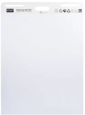 KRAF FLIPCHART KAĞIDI YAPIŞKANLI 635x762mm 30 YP