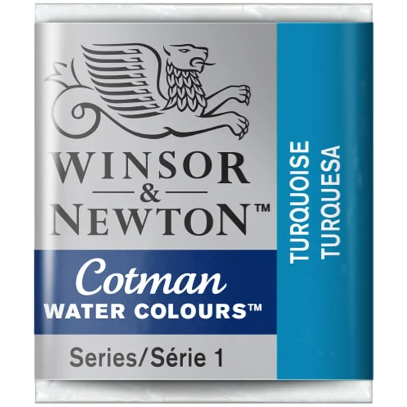 W&amp;N SULU BOYA COTMAN YARIM TABLET TURQUOISE 654 WN-0301654